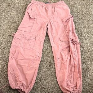 Aeropostale Women's Pink Cargo Joggers